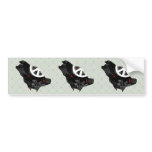Saudi Arabia Trendy Peace Sign with Saudi map bumper stickers