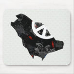 Saudi Arabia Trendy Peace Sign with Saudi map mousepads