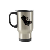 Saudi Arabia Trendy Peace Sign with Saudi map Mugs