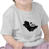 Saudi Arabia Trendy Peace Sign with Saudi map T Shirt