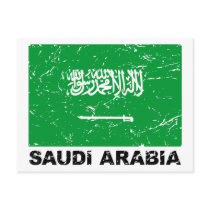 Saudia Arabia Vintage Flag Postcards