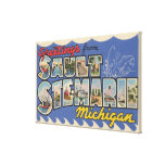 Sault Ste. Marie, Michigan - Large Letter Canvas Prints