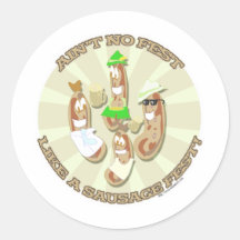 Sausage Fest! Round Sticker