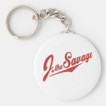Savage Logo in Red Keychain