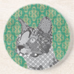 Savannah Cat Green  Coaster