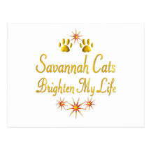 Savannah Cats Brighten My Life Postcards