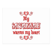 Savannah Cats Warm My Heart Postcards