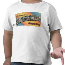 Savannah, Georgia - Large Letter Scenes Tees