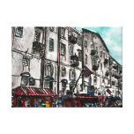 Savannah Georgia pen and ink drawing art Gallery Wrapped Canvas