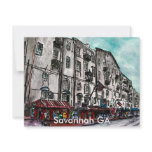 Savannah Georgia River Street art drawing invitations