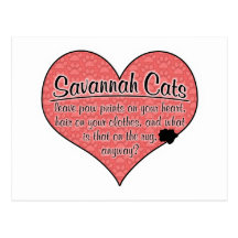 Savannah Paw Prints Cat Humour Post Cards