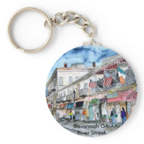 savannah river street georgia ga bars restaurants key chain