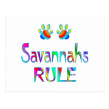Savannahs Rule Post Card