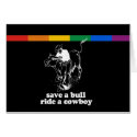 SAVE A BULL RIDE A COWBOY cards
