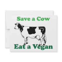 Save a Cow Custom Invitation