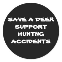 SAVE A DEERSUPPORT HUNTNG ACCIDENTS STICKER