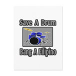 Save a Drum...Bang a Filipino postcards