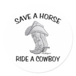 Save a Horse Ride a Cowboy stickers
