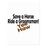 Save A Horse Ride A Groomsman Postcards