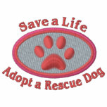 Save A Life, Adopt A Rescue Dog Embroidered Tees embroidered shirts
