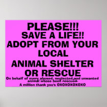 SAVE A LIFE-ADOPT! PRINT