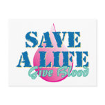 Save a Life - Give Blood Postcards