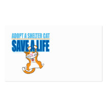 Save A Life Shelter Cat Business Card Template