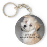 Save a LifeAdopt A Rescue Pup! keychains