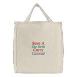 Save A Sea Turtle! embroidered bags