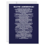 SAVE AMERICA invitations