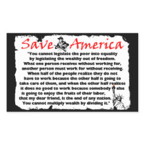 Save America! Rectangle Stickers