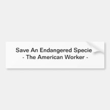 Save An Endangered Species Bumper Sticker