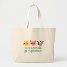 Save Animals Go Vegetarian Bag