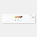 Save Animals Go Vegetarian Bumper Sticker