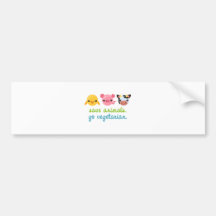 Save Animals Go Vegetarian Bumper Sticker