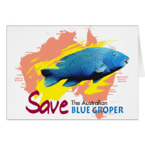save blue groper cards