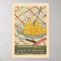 Save bread by eating potatoes - French Posters