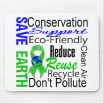 Save Earth Environment Awareness Collage mousepads