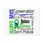 Save Earth Environment Awareness Collage postcards