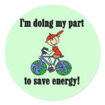 Save Energy Environmental Tshirts and Gifts stickers