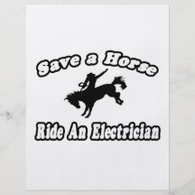 Save Horse, Ride Electrician Flyers