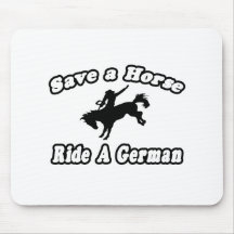 Save Horse, Ride German Mouse Mat