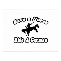 Save Horse, Ride German Postcard