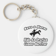 Save Horse, Ride Ovarian Cancer Survivor Key Chain