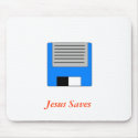 Save icon, Jesus Saves mousepads