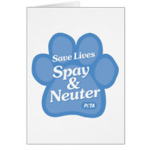 Save Lives, Spay & Neuter Card
