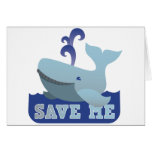 SAVE ME cute little whale cards