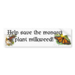 Save monarch butterflies - Bumper Sticker bumper stickers