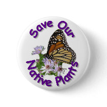 Save Native Asters Monarch Button