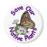 Save Native Asters Monarch Magnet